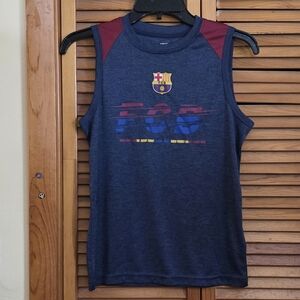 NWOT FC Barcelona Logo Kids Graphic Soccer T-Shirt Size Medium